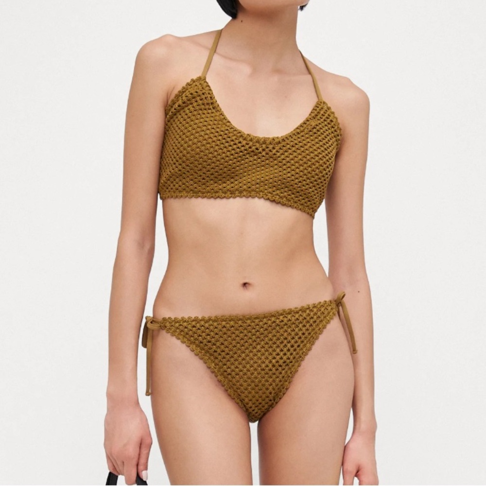 Rip Curl CROP HALTER - Bikini top & SKIMPY - Bikini bottom, bronze Sz S